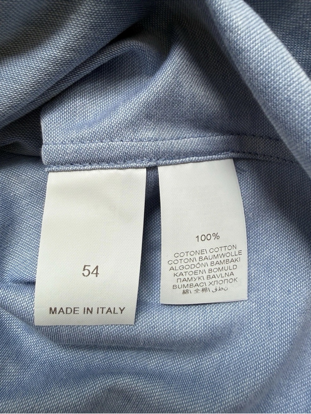 Brunello Cucinelli Basic Fit Sky Blue Long-Sleeve Button Shirt Sz Large - Picture 5 of 5